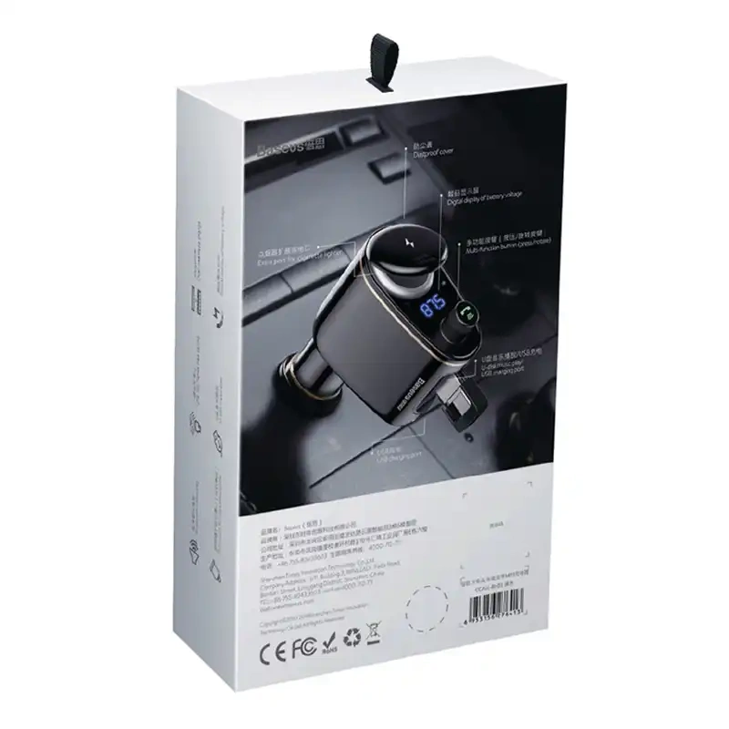 Car Bluetooth MP3 Player Baseus S-06Black OS Car Bluetooth MP3 Player Baseus S-06Black OS