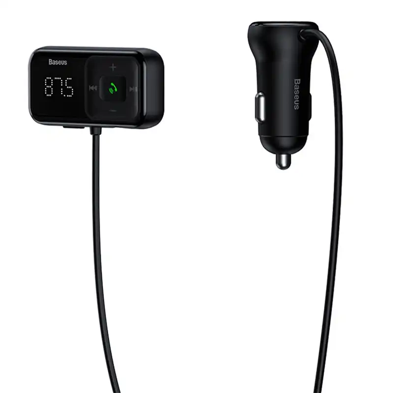 Car Bluetooth MP3 Player + Charger Baseus T Shaped S-16 Black OS Car Bluetooth MP3 Player + Charger Baseus T Shaped S-16 Black OS