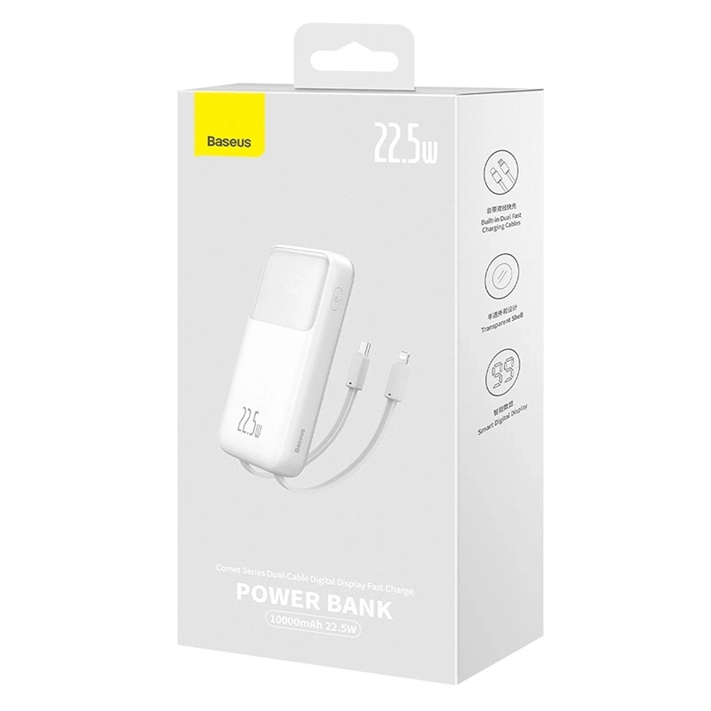 Powerbank Baseus Comet 10000mAh, 22.5W (white) Powerbank Baseus Comet 10000mAh, 22.5W (white)