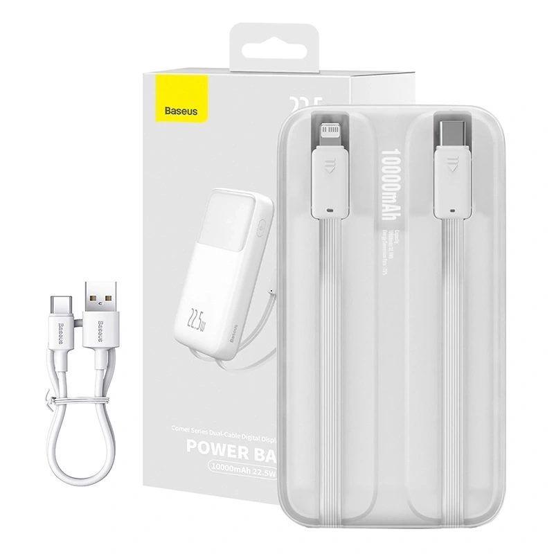 Powerbank Baseus Comet 10000mAh, 22.5W (white) Powerbank Baseus Comet 10000mAh, 22.5W (white)