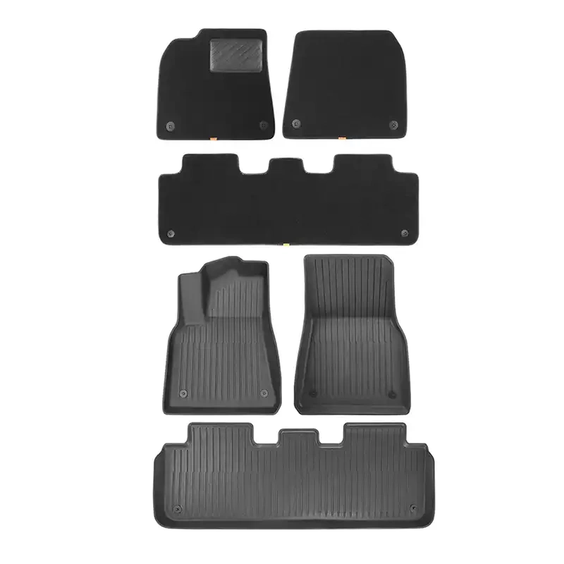 6-Piece Floor Mat for Tesla Baseus T-Space Series (black) 6-Piece Floor Mat for Tesla Baseus T-Space Series (black)
