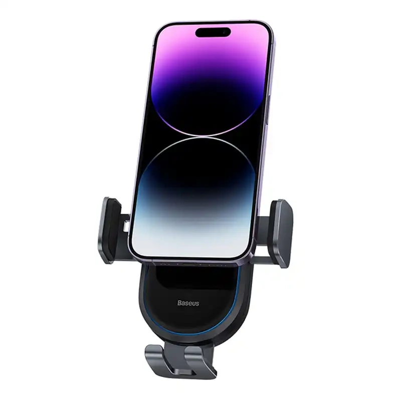 car holder with inductive charger Baseus LightChaser (Black)
