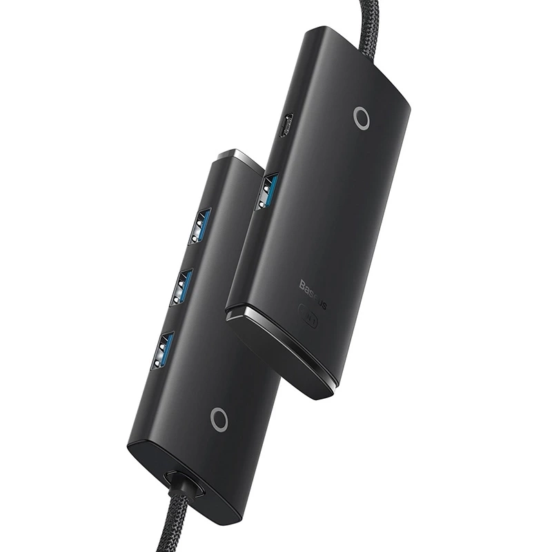 HUB Adapter 4-Port USB-C Baseus OS-Lite 25cm (Black) HUB Adapter 4-Port USB-C Baseus OS-Lite 25cm (Black)