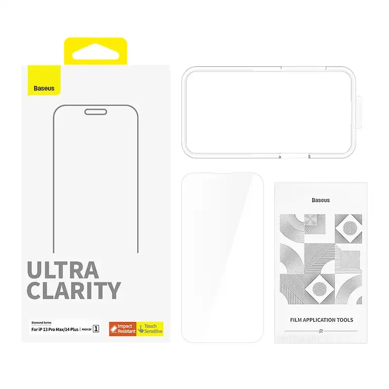 Tempered Glass screen protector Baseus OS Diamond Series HD for Iphone 13 Pro Max/14 Plus(Clear)