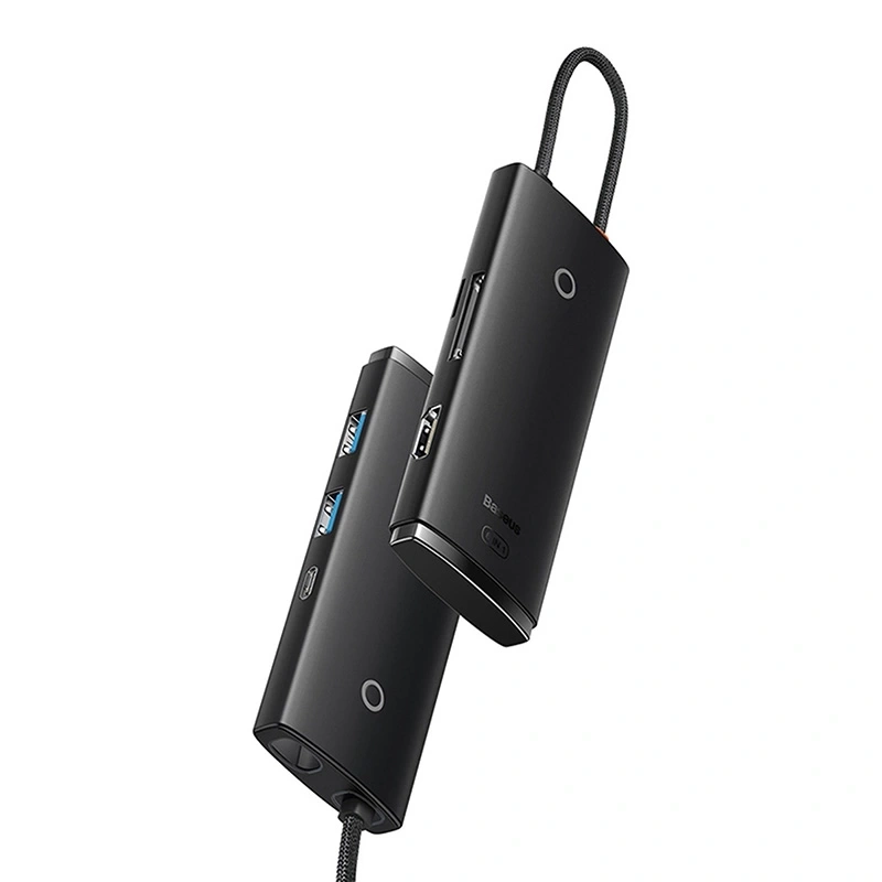Hub Baseus OS Lite 6-Port (Type-C to HDMI+USB3.0*2+PD+SD/TF) (black Hub Baseus OS Lite 6-Port (Type-C to HDMI+USB3.0*2+PD+SD/TF) (black