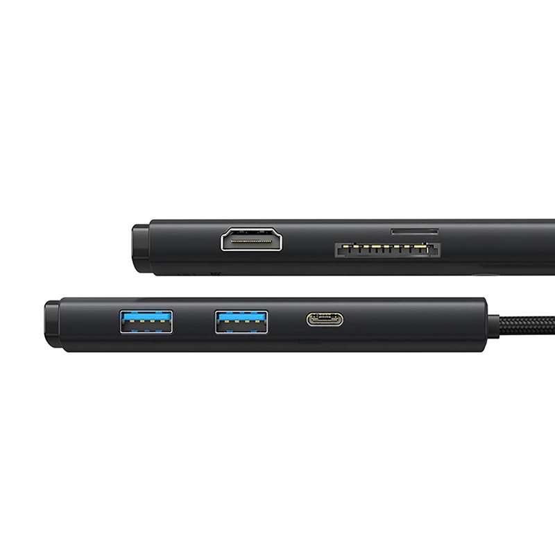 Hub Baseus OS Lite 6-Port (Type-C to HDMI+USB3.0*2+PD+SD/TF) (black Hub Baseus OS Lite 6-Port (Type-C to HDMI+USB3.0*2+PD+SD/TF) (black