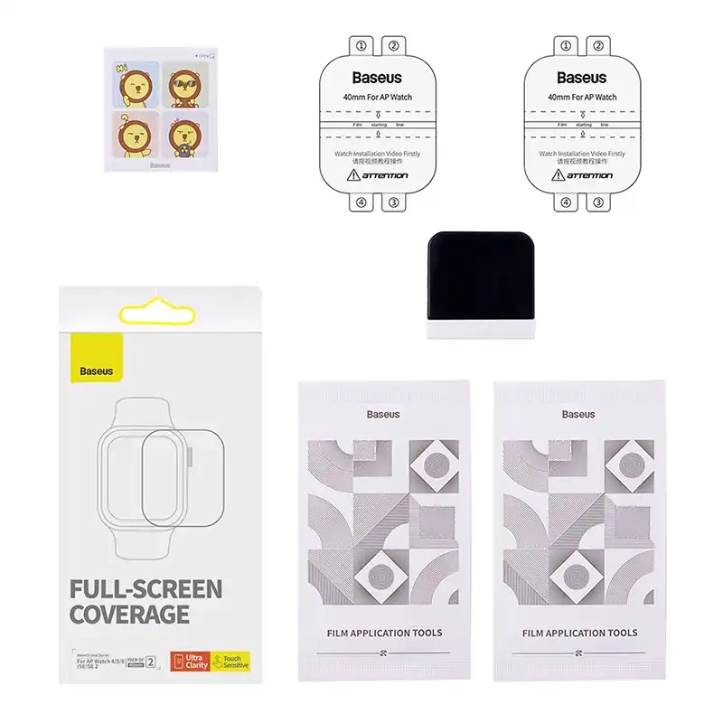 Baseus 40mm Protective Film for AP Watch 4/5/6/SE/SE 2, Clear Baseus 40mm Protective Film for AP Watch 4/5/6/SE/SE 2, Clear