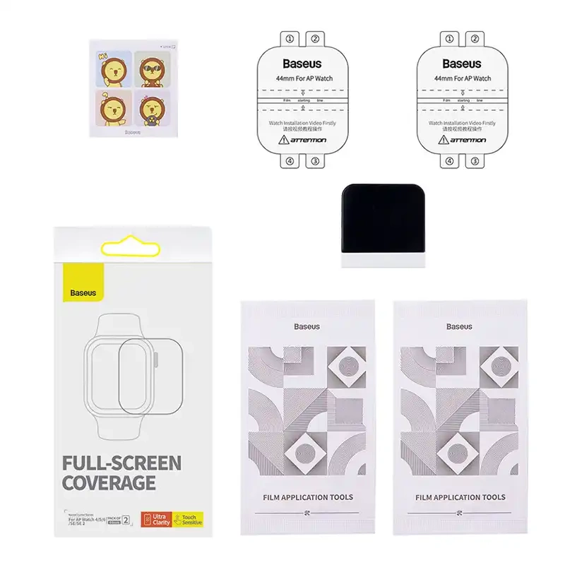 Baseus 44mm Protective Film for AP Watch 4/5/6/SE/SE 2, Clear Baseus 44mm Protective Film for AP Watch 4/5/6/SE/SE 2, Clear