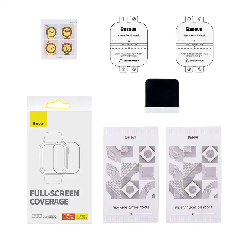 Baseus 41mm Protective Film for AP Watch 7/8, Clear Baseus 41mm Protective Film for AP Watch 7/8, Clear