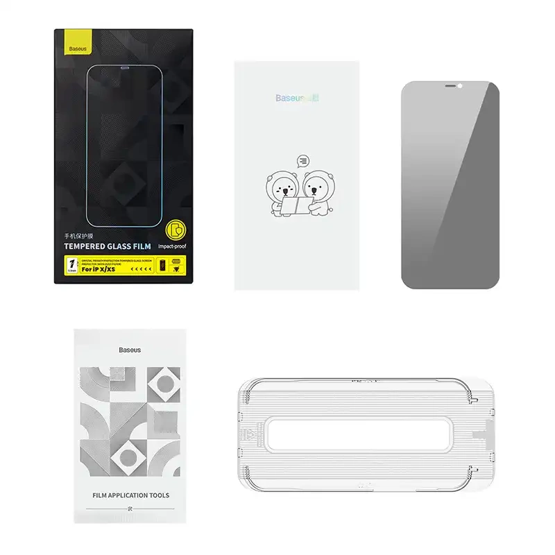 Baseus Crystal Privacy Protection Tempered Glass 0.3mm for iPhone X/XS Baseus Crystal Privacy Protection Tempered Glass 0.3mm for iPhone X/XS