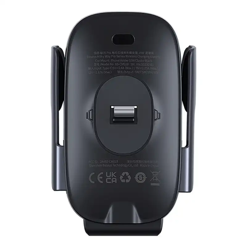 Wireless Charging Car Mount Baseus MilkyWay Pro 15W (black)