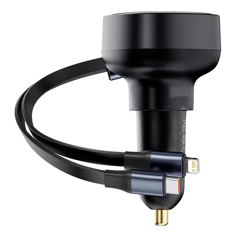 Car Charger Baseus Enjoyment USB-C with USB-C cable and Lightning 60W (black) Car Charger Baseus Enjoyment USB-C with USB-C cable and Lightning 60W (black)