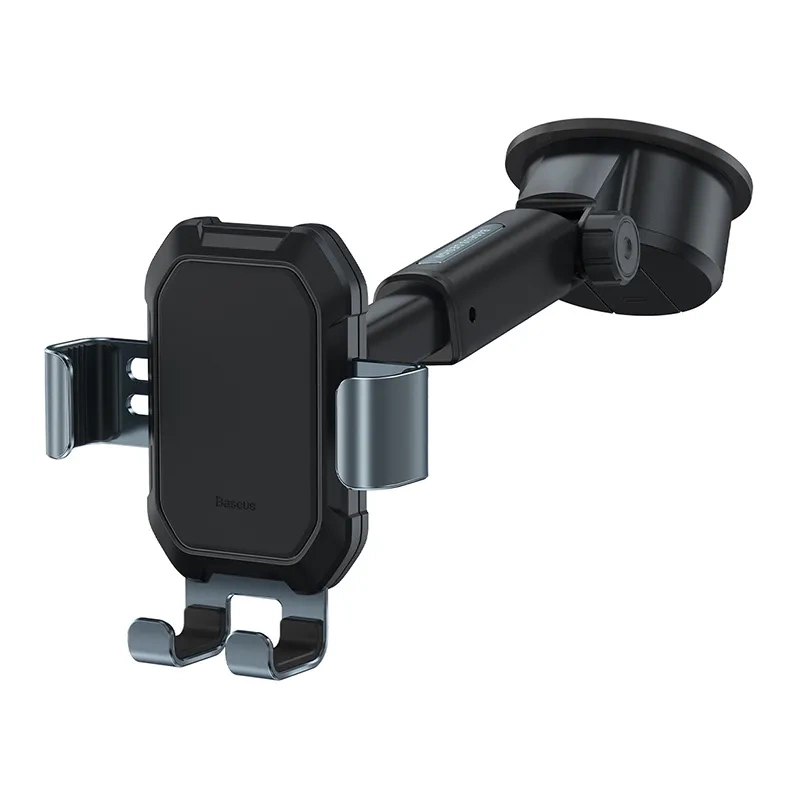 Gravity car mount for Baseus Tank phone with suction cup (black) Gravity car mount for Baseus Tank phone with suction cup (black)