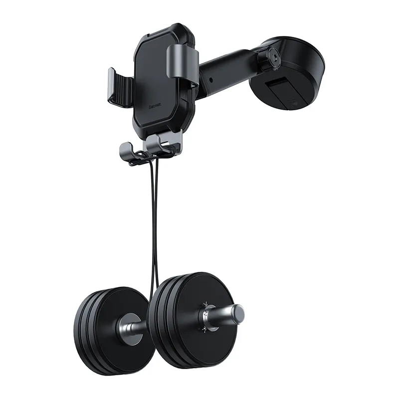 Gravity car mount for Baseus Tank phone with suction cup (black) Gravity car mount for Baseus Tank phone with suction cup (black)
