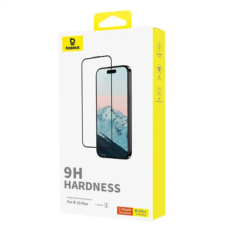 Diamond Tempered Glass Baseus 0.3mm for iPhone 15Plus Diamond Tempered Glass Baseus 0.3mm for iPhone 15Plus