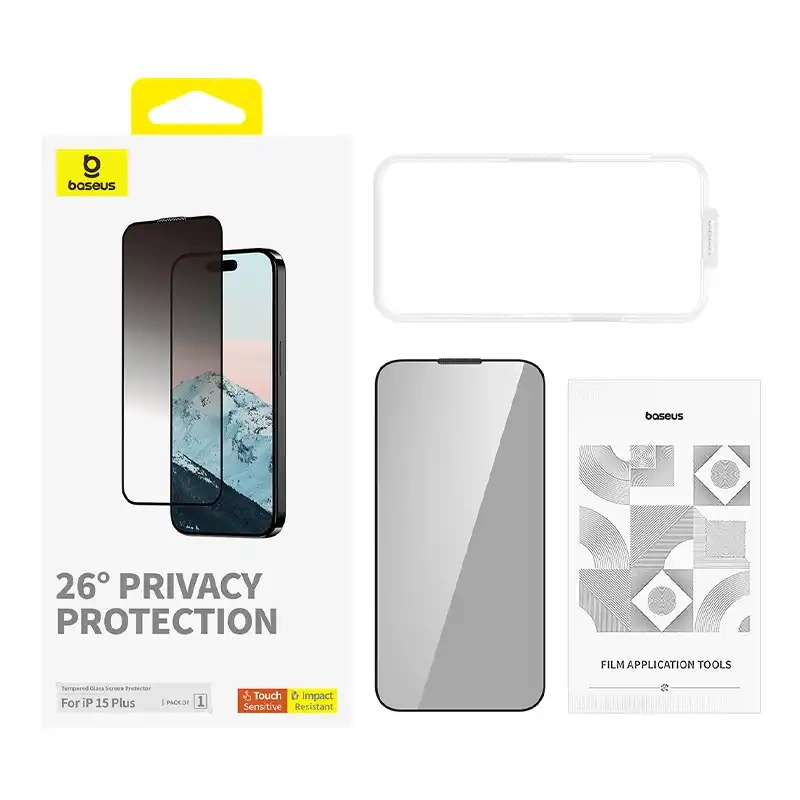Privacy Protection Tempered Glass Baseus Diamond iPhone 15 Plus Privacy Protection Tempered Glass Baseus Diamond iPhone 15 Plus