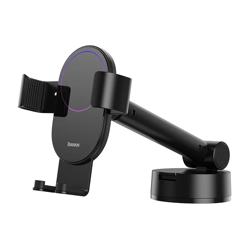 Gravity car mount for Baseus Tank phone with suction cup (black) Gravity car mount for Baseus Tank phone with suction cup (black)