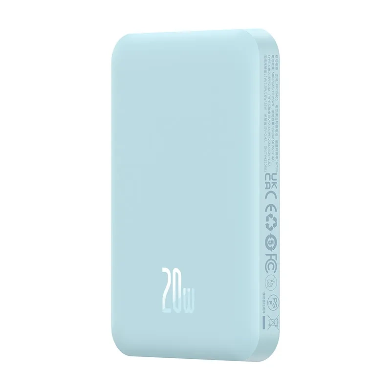 Magnetic Mini Powerbank Baseus 5000mAh, USB-C 20W (blue) Magnetic Mini Powerbank Baseus 5000mAh, USB-C 20W (blue)