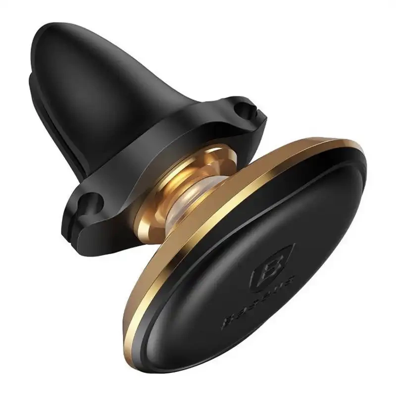 Baseus Magnetic Air Vent Car Mount Holder with cable clip Gold Baseus Magnetic Air Vent Car Mount Holder with cable clip Gold