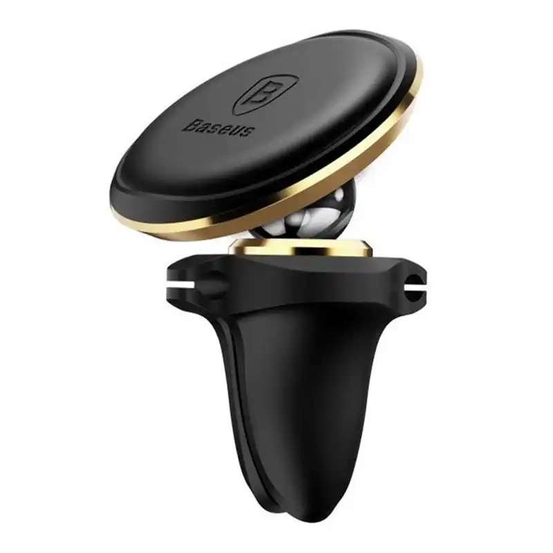 Baseus Magnetic Air Vent Car Mount Holder with cable clip Gold Baseus Magnetic Air Vent Car Mount Holder with cable clip Gold