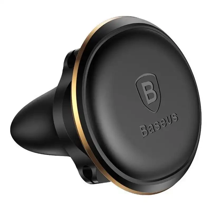 Baseus Magnetic Air Vent Car Mount Holder with cable clip Gold Baseus Magnetic Air Vent Car Mount Holder with cable clip Gold