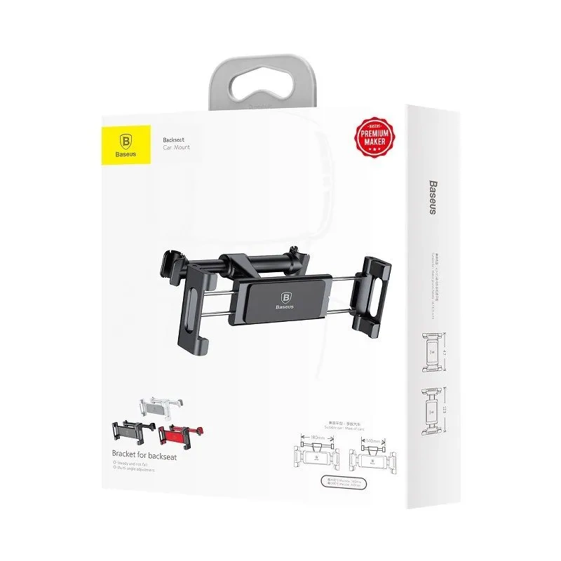Baseus tablet holder for car headrest (black) Baseus tablet holder for car headrest (black)