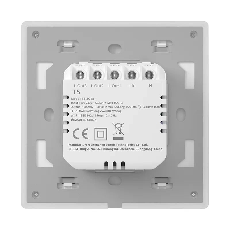 Smart WiFi Touch Wall Switch Sonoff TX T5 2C (2-channel) Smart WiFi Touch Wall Switch Sonoff TX T5 2C (2-channel)