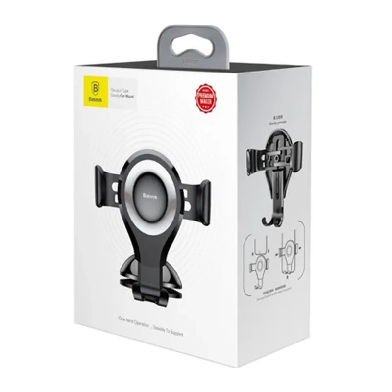 Baseus Osculum gravitational phone holder (black + silver) Baseus Osculum gravitational phone holder (black + silver)