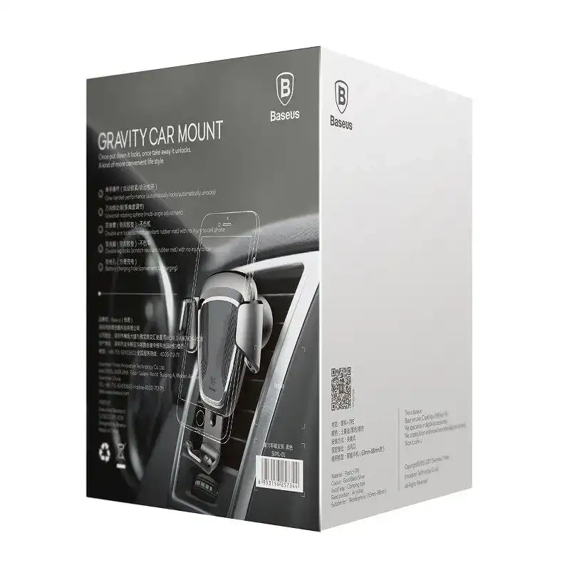 Baseus gravitational grip on the car grid - black Baseus gravitational grip on the car grid - black