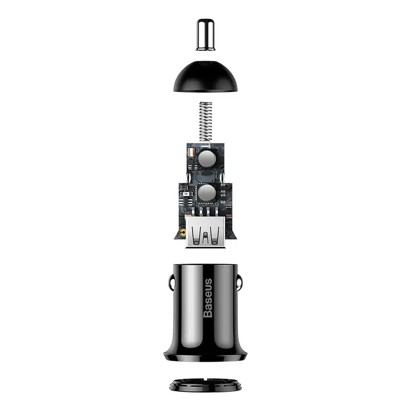 Ładowarka samochodowa Baseus Grain Pro 2x USB 4.8A (czarna) Ładowarka samochodowa Baseus Grain Pro 2x USB 4.8A (czarna)