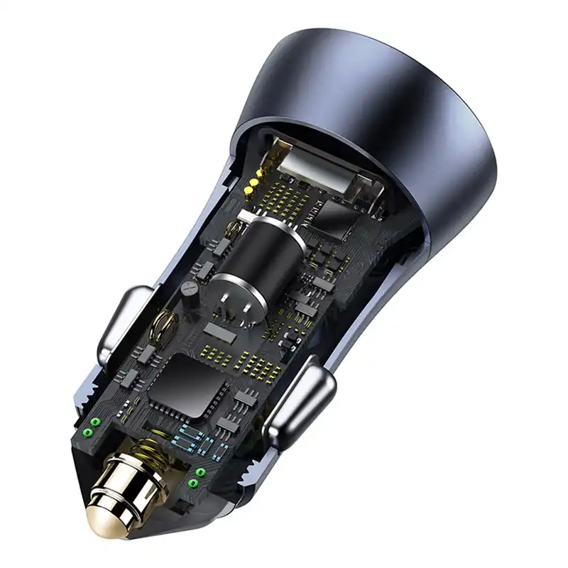 Ładowarka samochodowa Baseus Golden Contactor Pro, USB + USB-C, QC4.0+, PD, SCP, 40W (szara) Ładowarka samochodowa Baseus Golden Contactor Pro, USB + USB-C, QC4.0+, PD, SCP, 40W (szara)