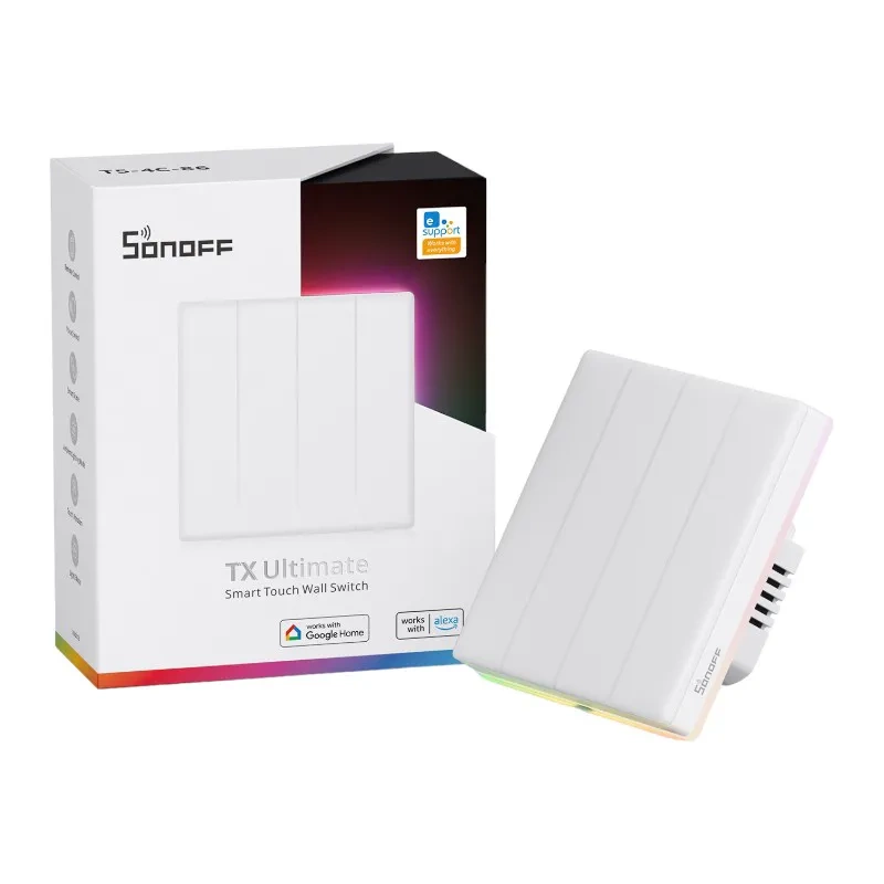 Smart Wi-Fi Touch Wall Switch Sonoff TX T5 4C (4-channel) Smart Wi-Fi Touch Wall Switch Sonoff TX T5 4C (4-channel)