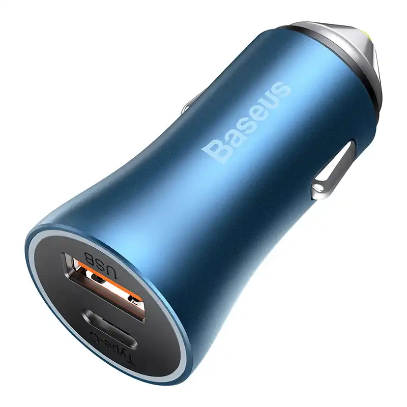 Baseus Golden Contactor Pro car charger, USB + USB-C, QC4.0+, PD, SCP, 40W (blue) Baseus Golden Contactor Pro car charger, USB + USB-C, QC4.0+, PD, SCP, 40W (blue)