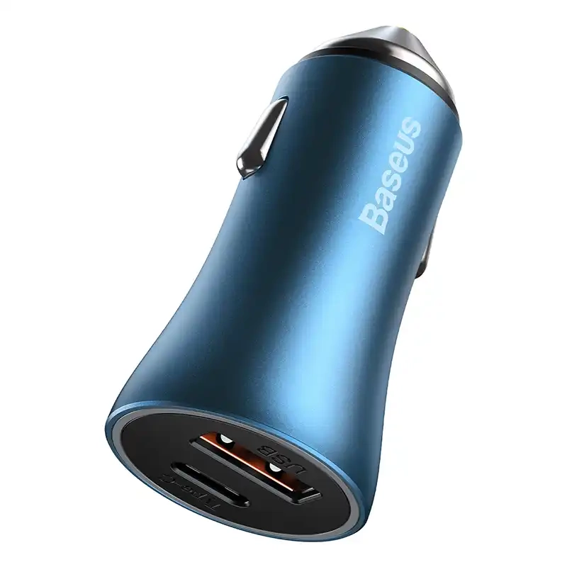 Baseus Golden Contactor Pro car charger, USB + USB-C, QC4.0+, PD, SCP, 40W (blue) Baseus Golden Contactor Pro car charger, USB + USB-C, QC4.0+, PD, SCP, 40W (blue)