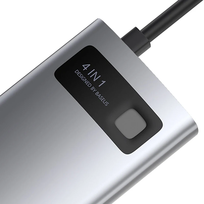 Hub 4in1 Baseus Metal Gleam Series, USB-C to USB 3.0 + USB 2.0 + HDMI + USB-C PD Hub 4in1 Baseus Metal Gleam Series, USB-C to USB 3.0 + USB 2.0 + HDMI + USB-C PD