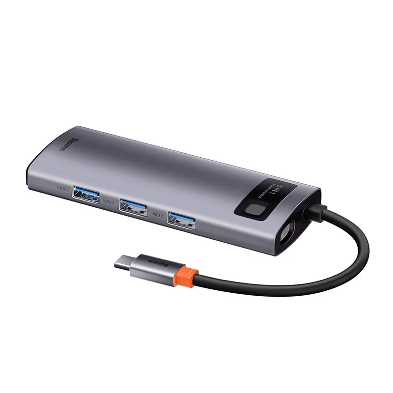 Hub 5in1 Baseus Metal Gleam Series, USB-C to 3x USB 3.0 + HDMI + USB-C PD Hub 5in1 Baseus Metal Gleam Series, USB-C to 3x USB 3.0 + HDMI + USB-C PD