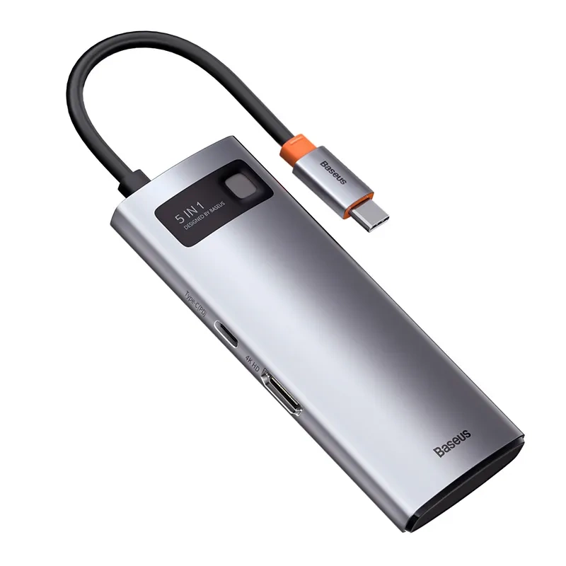 Hub 5in1 Baseus Metal Gleam Series, USB-C to 3x USB 3.0 + HDMI + USB-C PD Hub 5in1 Baseus Metal Gleam Series, USB-C to 3x USB 3.0 + HDMI + USB-C PD