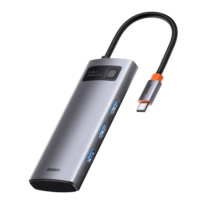 Hub 5in1 Baseus Metal Gleam Series, USB-C to 3x USB 3.0 + HDMI + USB-C PD Hub 5in1 Baseus Metal Gleam Series, USB-C to 3x USB 3.0 + HDMI + USB-C PD