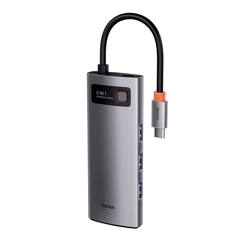Hub 5in1 Baseus Metal Gleam Series, USB-C to 3x USB 3.0 + HDMI + USB-C PD Hub 5in1 Baseus Metal Gleam Series, USB-C to 3x USB 3.0 + HDMI + USB-C PD