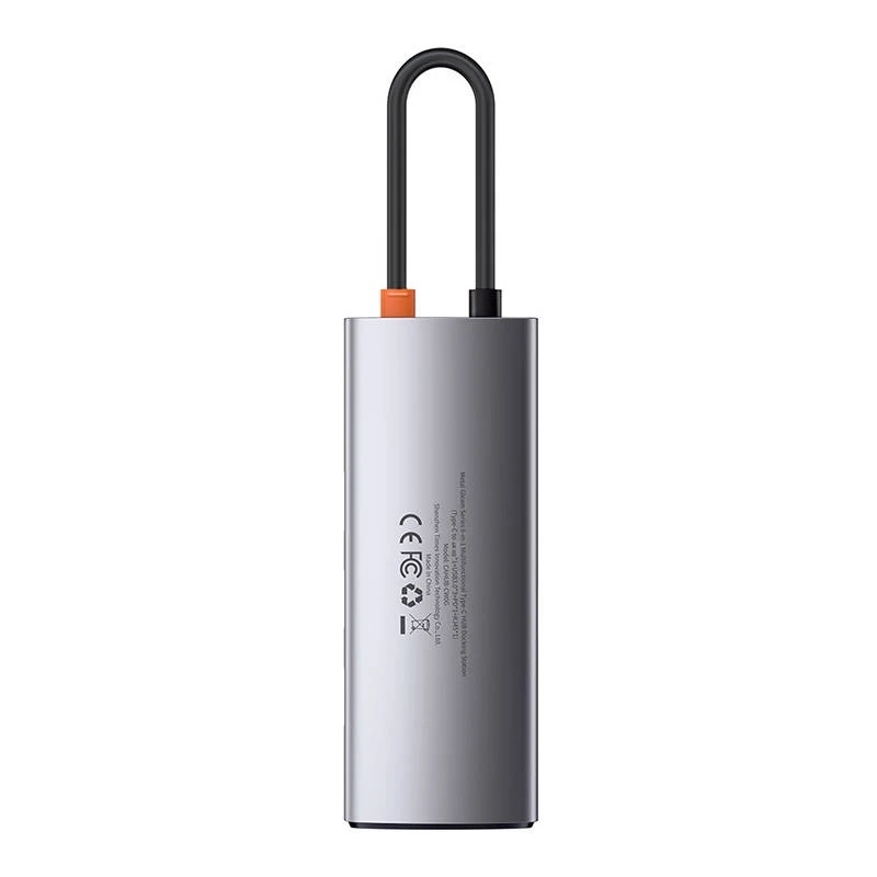 Hub 6in1 Baseus Metal Gleam Series, USB-C to 3x USB 3.0 + HDMI + USB-C PD + Ethernet RJ45 Hub 6in1 Baseus Metal Gleam Series, USB-C to 3x USB 3.0 + HDMI + USB-C PD + Ethernet RJ45