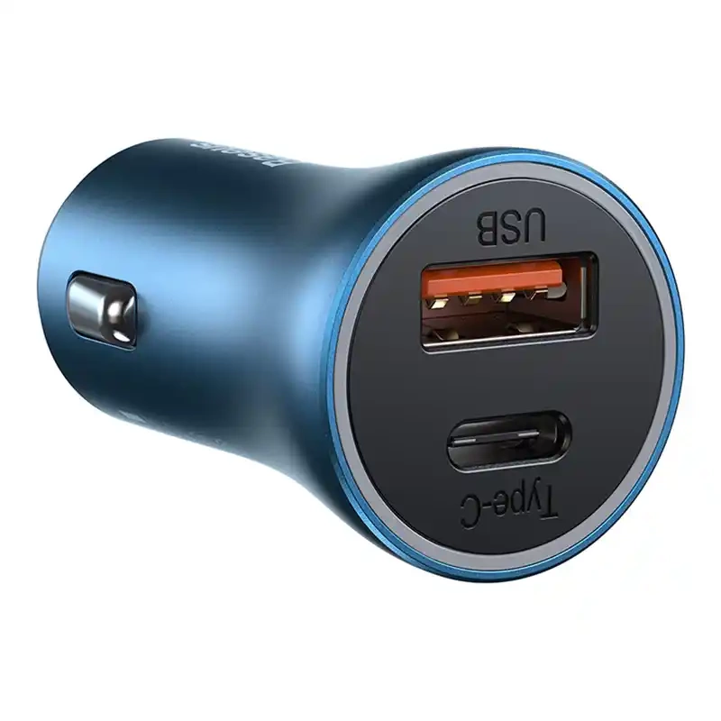 Baseus Golden Contactor Pro car charger, USB + USB-C, QC4.0+, PD, SCP, 40W (blue) + USB-C - Lightning cable 1m (blue) Baseus Golden Contactor Pro car charger, USB + USB-C, QC4.0+, PD, SCP, 40W (blue) + USB-C - Lightning cable 1m (blue)