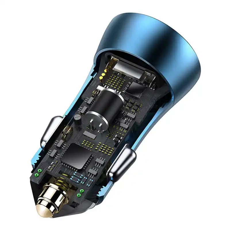 Baseus Golden Contactor Pro car charger, USB + USB-C, QC4.0+, PD, SCP, 40W (blue) + USB-C - Lightning cable 1m (blue) Baseus Golden Contactor Pro car charger, USB + USB-C, QC4.0+, PD, SCP, 40W (blue) + USB-C - Lightning cable 1m (blue)