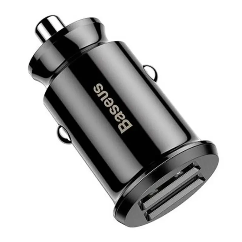 Ładowarka samochodowa Baseus Grain 2x USB 5V 3.1A (czarna) Ładowarka samochodowa Baseus Grain 2x USB 5V 3.1A (czarna)