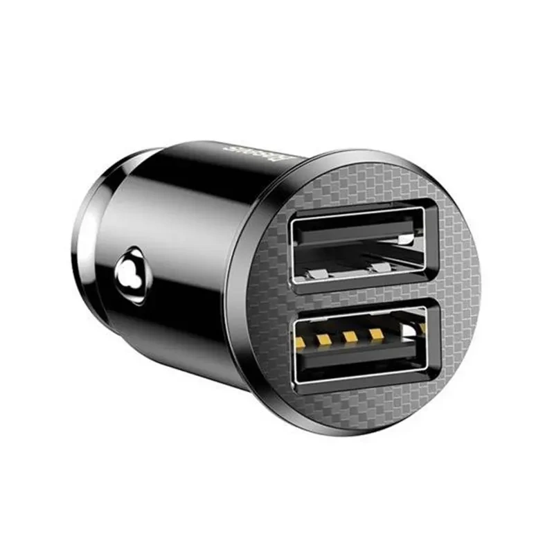 Ładowarka samochodowa Baseus Grain 2x USB 5V 3.1A (czarna) Ładowarka samochodowa Baseus Grain 2x USB 5V 3.1A (czarna)