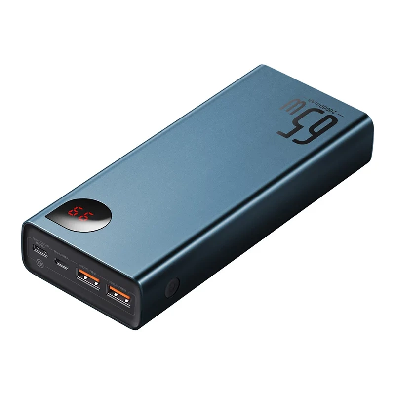 Powerbank Baseus Adaman Metal 20000mAh PD QC 3.0 65W 2xUSB + USB-C + micro USB (Blue) Powerbank Baseus Adaman Metal 20000mAh PD QC 3.0 65W 2xUSB + USB-C + micro USB (Blue)