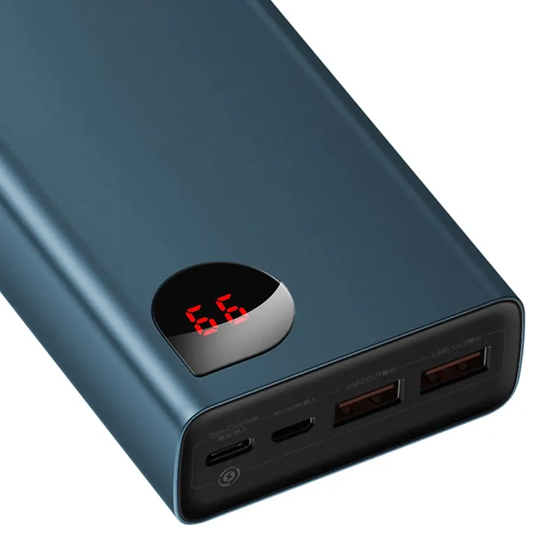 Powerbank Baseus Adaman Metal 20000mAh PD QC 3.0 65W 2xUSB + USB-C + micro USB (Blue) Powerbank Baseus Adaman Metal 20000mAh PD QC 3.0 65W 2xUSB + USB-C + micro USB (Blue)
