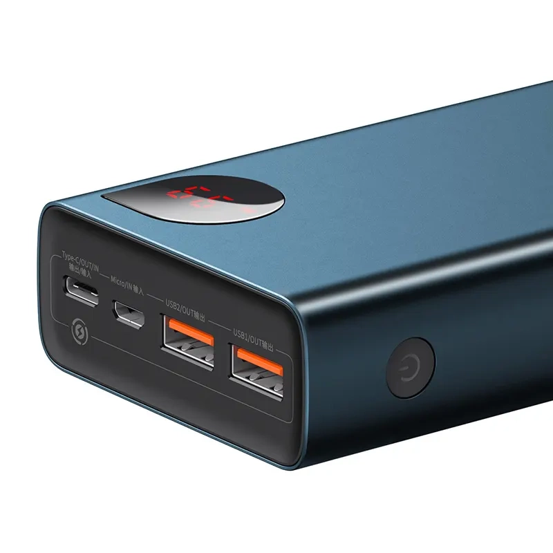 Powerbank Baseus Adaman Metal 20000mAh PD QC 3.0 65W 2xUSB + USB-C + micro USB (Blue) Powerbank Baseus Adaman Metal 20000mAh PD QC 3.0 65W 2xUSB + USB-C + micro USB (Blue)