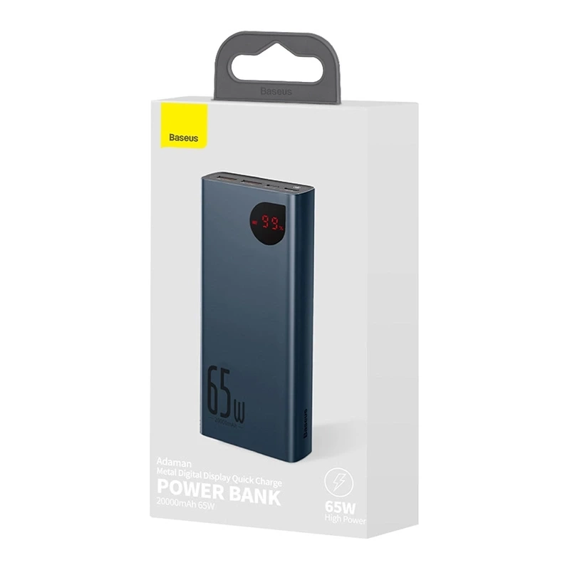 Powerbank Baseus Adaman Metal 20000mAh PD QC 3.0 65W 2xUSB + USB-C + micro USB (Blue) Powerbank Baseus Adaman Metal 20000mAh PD QC 3.0 65W 2xUSB + USB-C + micro USB (Blue)