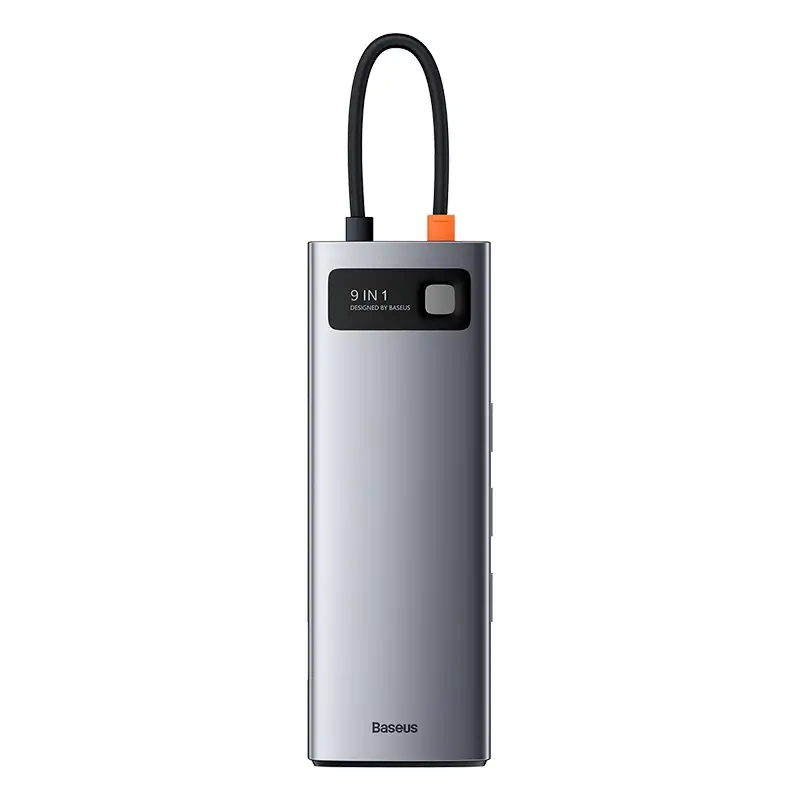 Hub 9in1 Baseus Metal Gleam Series, USB-C to 3x USB 3.0 + HDMI + USB-C PD + Ethernet RJ45 + microSD/SD + VGA Hub 9in1 Baseus Metal Gleam Series, USB-C to 3x USB 3.0 + HDMI + USB-C PD + Ethernet RJ45 + microSD/SD + VGA