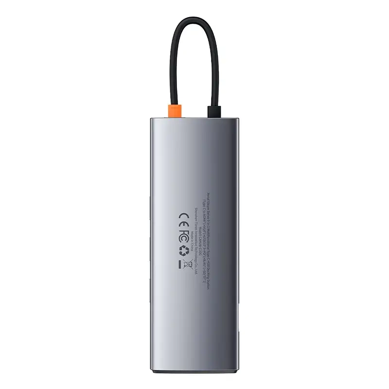 Hub 9in1 Baseus Metal Gleam Series, USB-C to 3x USB 3.0 + HDMI + USB-C PD + Ethernet RJ45 + microSD/SD + VGA Hub 9in1 Baseus Metal Gleam Series, USB-C to 3x USB 3.0 + HDMI + USB-C PD + Ethernet RJ45 + microSD/SD + VGA